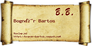 Bognár Bartos névjegykártya